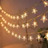 Cadena de Luces LED de Gipsofila Estrella Pentagrama Alimentada por Batería Luces de Colores para Decoración de Boda Dormitorio Decoración Festiva Navidad