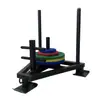 Barra de Fitness Entrenamiento con Pesas Trineo de Arrastre Empujar-Tirar Carro de Arrastre de Peso Resistencia Entrenamiento Físico Resistencia Hombres