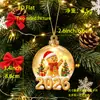 2026 Novos Enfeites de Árvore de Natal em Acrílico Papai Noel Rena Homem de Gengibre Decorações para Pendurar na Janela Decorações de Festa