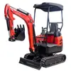 Nuevo modelo de comercio exterior excavadora agrícola 1800kg excavadora de orugas, excavadora pequeña con múltiples accesorios para trabajos de construcción