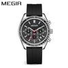 Reloj Megir para hombre, de gran venta transfronteriza, multifunción, cronometrador, resistente al agua, esfera grande, deportivo, 8105