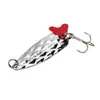 Isca Metal Dourada e Prateada 5cm 7g Formato de Abacaxi Colher Spinner Isca com Anzóis Triplos Atacado Transfronteiriço