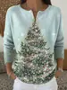 Sudadera de Punto con Cuello en V, Botones y Mangas Largas, Estilo Nuevo Transfronterizo, Otoño e Invierno, Suéter con Estampado de Moda Personalizado para Mujer