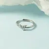 Anillo de Grulla de Papel para Mujer, Estilo Minimalista, Moda Nicho Estudiantil, Versión Coreana Simple, Ajustable, Inspirado en Celebridades