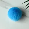 Bola de Pelo de Conejo Rex 7- 8cm Bola de Pelo Colorida Colgante Accesorios para Gorro de Pelo Colgante para Llavero Accesorios para Manualidades DIY