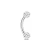 Anillos para Ombligo de Acero Inoxidable al por Mayor en Stock del Fabricante con Bolas Redondas de Ópalo Genuino, Joyería Popular de Piercing Corporal Transfronterizo