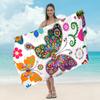 Toalla de Playa de Microfibra Transfronteriza para Adulto Estampada para la Playa Chal Protector Solar Absorbente Toalla para Nadar de Secado Rápido Toalla de Baño
