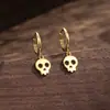 Brincos de Caveira Europeus e Americanos para Halloween para Mulheres, Acessórios Essenciais para o Feriado, Brincos Punk Fashionáveis e Únicos
