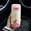 Taza Térmica de Cerámica Gente de las Estrellas Capacidad Pequeña Taza con Popote Compacta Portátil Mini Taza de Bolsillo Regalo Lindo