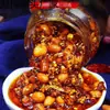 Cacahuates y semillas de girasol, cinco nueces, sésamo, pasta de chile, picante y crujiente, aceite de chile, salsa bibimbap, platillos fríos, liangpi, salsa de chile salpicada con aceite