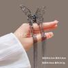 Clip de Garra de Borla de Mariposa de Perla de Diamante Hueco de Fairy Hollow Verano Horquilla de Metal para el Cabello para Mujer Parte Posterior de la Cabeza Recogido Horquilla Clip para Agarrar el Cabello