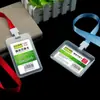 Keji Pp Transparente Porta-Crachá Flip-Top Plástico de Alta Transparência Permissão de Trabalho de Grande Capacidade Crachá de Controle de Acesso para Funcionários