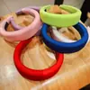 Diadema de Color Sólido Transfronteriza Europea y Americana Serie de Colores Caramelo Esponja de Ala Ancha para la Parte Superior del Cráneo Moda Simple Diadema de Presión para el Cabello