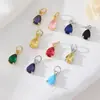 Colgante de Gota de Agua de Oro de 14 Quilates que Conserva el Color Accesorios para Manualidades Cobre Chapado en Oro Amuletos de Piedras Preciosas de Colores Colgantes para Collares Hechos a Mano con Cuentas