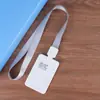 Porta credencial de identificación de doble cara de plástico, gafete de empleado con cordón retráctil, hebilla de fácil extracción, gafete de trabajo para campus estudiantil, personalizable