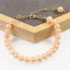 Pulseira de Pérolas de Água Doce Irregulares Simples Francesa Pequena Grão Suavemente Elegante Elegante Feminina