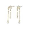 Nuevos Pendientes de Moda Sencillos Otoño e Invierno para Mujer Aguja de Plata S925 Sentido de Diseño de Nicho Pendientes de Mariposa Pendientes de Borla Distintivos