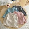 Cárdigan de Punto con Estilo Bosque Moda Otoño Niñas Ningli Suéter Abrigo Nuevo Estilo Primavera y Otoño para Bebés Niñas
