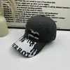 Design de Primavera e Verão Bordado com Letras Padrão de Água Boné de Baseball para Homens e Mulheres, Proteção Solar, Nicho, Personalizado, Fashion