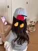 Gorra de Béisbol con Trasero de Mickey Amarillo Leche Linda Cara de Mujer Diseño de Visera Pequeña Gorra Versátil