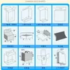 Caja de Embalaje Transparente de Plástico PVC Personalizada, Caja de Plástico Rectangular Plegable de PET Hecha a Medida, Caja de Regalo de PP Translúcido con Patrón Diagonal