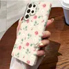 Estilo Floral Suave para Comércio Exterior Adequado para Samsung S24Ultra Película Case Galaxy S25 Capa de Celular Anti-Queda