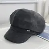 Nuevo sombrero octagonal de gamuza de moda versátil para otoño e invierno para mujer, elegante y moderno, versátil, adelgazante, sombrero protector solar
