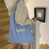 Bolso Nuevo para Mujer 2022 Gran Capacidad Hombro Estampado de Letras Bolso de Mujer Estilo Fresco Bolsa de Compras Todo Combinable Bolso de Tela Moderno para Mujer