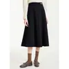 Saia de Lã Lisa Nova Outono e Inverno 2026 para Mulheres, Elegante e Estilosa, Emagrecedora, Moderna, Versátil, Saia Midi Evasê