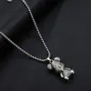 Nuevo collar de oso de peluche violento para hombres y mujeres, pareja, hip hop, lindo colgante de animal pequeño, accesorios para suéter, marca de moda