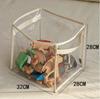 Balde de Armazenamento de Grande Capacidade Estilo Ins Coreano Cesta Transparente para Armazenar Brinquedos Lego Lanches Diversos Bolsa de Mão Armazenamento de Roupas Sujas