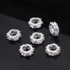 Banhado a Ouro 14K Zircônia Espaçador Flor Suporte para Montagem de Pulseira Colar Joias Tecidas à Mão Suporte para Contas de Joias Joias Prontas para Venda
