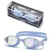 Gafas de natación para adultos transfronterizas, marco pequeño moderno, silicona impermeable, gafas de natación para mujer, de competición profesionales, alta definición, impermeables y antivaho