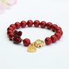 Pulsera de Conejo de Arena Dorada Púrpura Cinabrio de Guan Yu Bolsa de la Suerte Pulsera del Zodiaco Venta al por Mayor de Fábrica Transmisión en Vivo Dropshipping S2121002