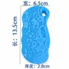Esponja de baño 3D con estampado de olas HAPPY para niños, algodón de limpieza suave, cepillo de esponja de baño no irritante
