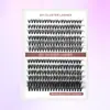 Fábrica de Pingdu Nuevas Pestañas Postizas Transfronterizas DIY Racimos Individuales Gruesas Esponjosas Rizadas Pestañas de Cabello Termofusibles Europeas y Americanas 60P