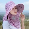 Sombrero de Protección Solar Nuevo de Granja de Recolección de Té de Verano con Pantalla Facial para Mujer Anti-UV Sombrero de Sol para Mujer para Ciclismo Trabajo