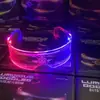 Gafas luminosas transfronterizas sentido de tecnología futura led celebridad de internet flash fluorescente accesorios para fotos de baile disco venta al por mayor envío gratis