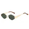 Gafas de Sol Diamantadas con Borde Metálico para Mujer 2025 Nuevo Estilo Europeo y Americano Frances gm Gafas de Sol Estilo Coreano Foto Adelgazantes Sensación de Alta Gama