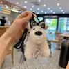 Nuevo Lindo Peluche Perro Westie Creativo Liga para el Cabello Muñeca Falda Llavero Cachorro Lindo Colgante de Bolso para Mujeres
