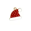 BA-21 Sombrero de Navidad Transfronterizo Colgante de Goteo de Aceite DIY Pulsera Collar Colgante Adorno Llavero Aretes