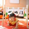 Suministros Semanales para Bebé Soportes Inteligentes para Puerta Regalo de Un Año Cortina de Puerta de Cebolla Fotografía Infantil Decorativa Soporte de Madera
