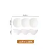 Plato de cerámica con tres compartimentos para mojar, plato rectangular creativo para snacks de barbacoa estilo japonés y coreano, para hot pot