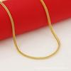 Colar folheado a ouro 24K feminino moda pequeno colar de quilha eletrodeposição a vácuo por muito tempo não desbota JP076