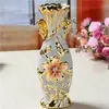 Adornos de Cerámica Europea Dorada para Jarrón Adornos Sala de Estar Arreglo Floral Decoración con Flores Secas Gabinete de Vino Artesanías Regalo de Boda Mueble de TV