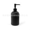 Atacado pressionando grão vertical redondo preto frasco de álcool gel vidro sub-embalagem de sabonete banheiro shampoo gel de banho frasco