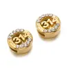 Novas Contas Espaçadoras Francesas de Alta Qualidade Cravejadas com Diamantes Aço Inoxidável Revestido a Vácuo Cor Duradoura Espaçador Cristal Material para Miçangas DIY