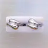 Brincos de Argola Ovello Cor de Aço, Design de Gota d'Água da Moda Nicho, Luxo Leve, Sensação de Alta Qualidade, Brincos Versáteis e Elegantes