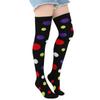 Calcetines de payaso de lunares de tubo largo para halloween transfronterizos calcetines de lunares hasta la rodilla de actuación de fiesta de carnaval festival europeos y americanos