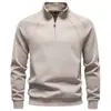 Sudadera de Hombre con Cuello Alto y Media Cremallera, Estilo Nuevo de Comercio Exterior 2026, Sudadera Casual de Otoño para Hombre con Mangas Raglán para Ventas Transfronterizas